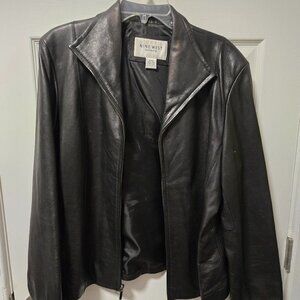 Women's Nine West Separates Black Leather Jacket - Size XL